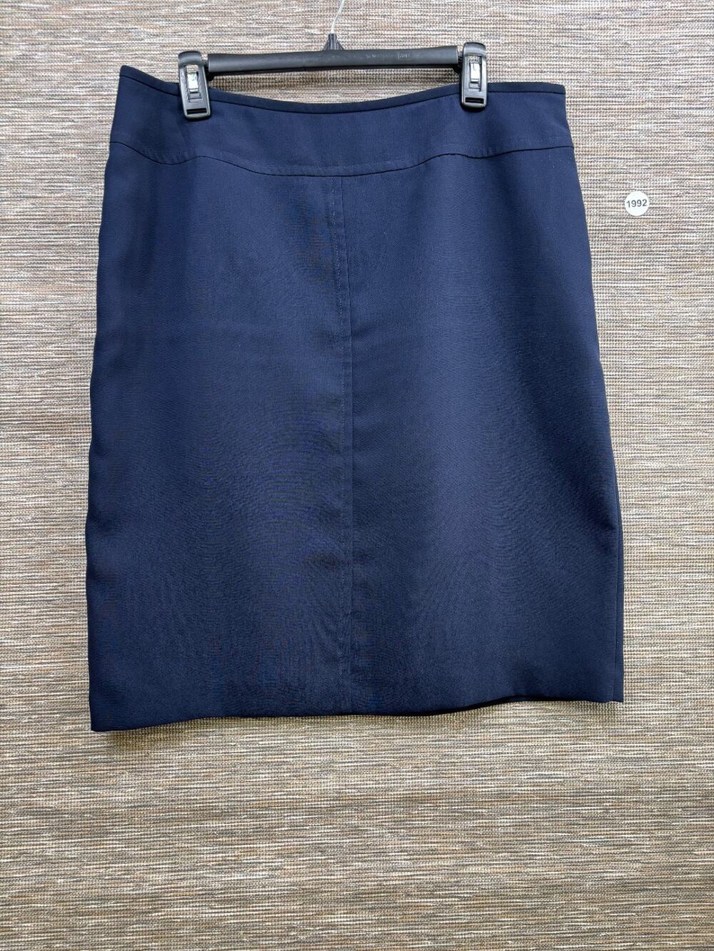 Jones Studio Straight Pencil Skirt Womens Size 14 Lined Navy Casual Career
